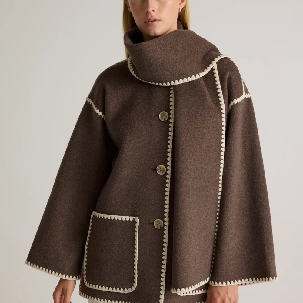 Quince Brown and Cream Women's Coat